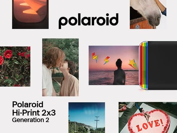 Polaroid Hi-Print + Paper Bundle- 2nd Generation Bluetooth Connected 2x3 Pocket Photo Dye-Sub Printer - Black Printer + 40 Photos (6439) thumbnail 7