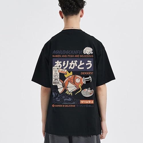 AOKLOK Cute Cartoon Fish Graphic T-Shirt thumbnail 2