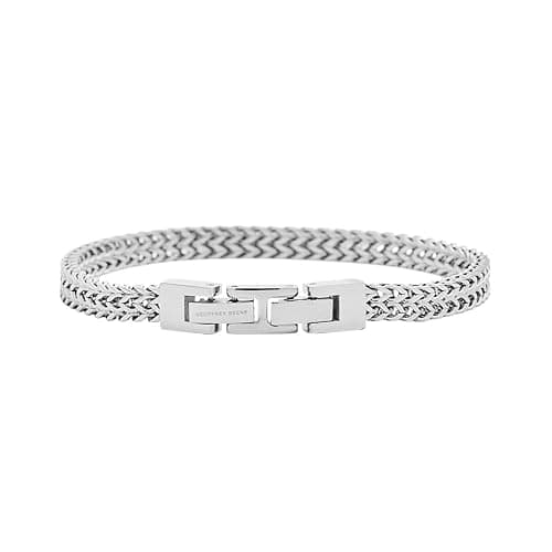 Geoffrey Beene Men’s Stainless Steel Double Franco Chain Bracelet with Extension thumbnail 2