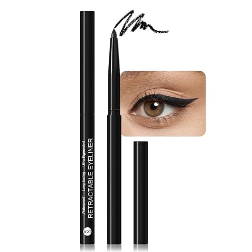 evpct Black Eyeliner Pencils for Eyes, Black Colored Eye Liner Pencil Makeup Waterproof Smudge Proof, Colored Gel Waterline Eyeliner Liquid, Face Eye Paint Stick Lipstick Pen Halloween Makeup - Image 1