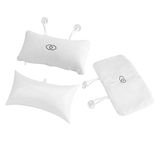 Nikou Bathtub Spa Pillow - Bath Cushion Bath Pillows White - Spa Pillow with Suction Cups,Supports Neck and Shoulders,for Hot Tub Home Spa Jacuzzi Bathtub Head Rest, Comfortable & Soft thumbnail 6