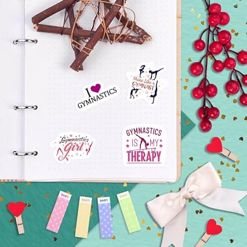 100Pcs Gymnastics Stickers for Girls for Water Bottle, Phone, Laptop - Gymnastics Party Supplies & Gifts - Sport Girl Stickers - Gift for Women & Men thumbnail 5