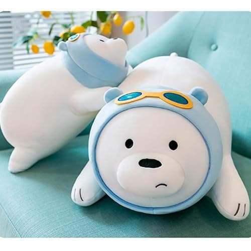 OUKEYI Polar Bear Plush Toy,35 cm Stuffed Animal Doll Pillow Super Kawaii Ice Bear Plushie Adorable Teddy Bear Dolls Hugging Decor Birthday Gifts for Girls Boys thumbnail 5