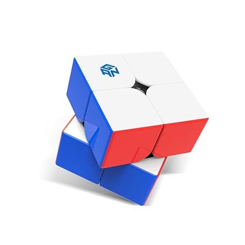GAN 251 M Air, 2x2 Speed Cube Magnetic Stickerless 42 Magnets Brain Teasers 3D Puzzle Toy for Kids Teens Beginners Holiday Birthday Gifts (Frosted Surface Primary Internal) - Image 1