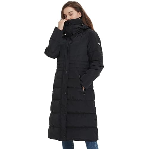 IKAZZ Women's Winter Coats, Thickened Warm Insulated Vegan Down Long Parka Jacket with Hood - Image 1