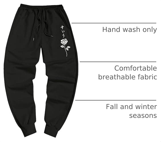 ZAFUL Cuffed Sweatpants for Men Casual Graphic Drawstring Printed Sweat Pants Stretch Loose Joggers thumbnail 4