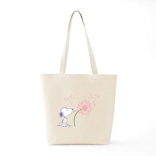 CafePress Snoopy Dandelion Natural Canvas Tote Bag, Reusable Shopping Bag thumbnail 6