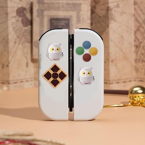 PERFECTSIGHT Switch Silicone Joy Con Thumb Grip Button Caps, Joystick Cover Compatible with Nintendo Switch/OLED/Switch Lite,4PCS (Owl) thumbnail 5