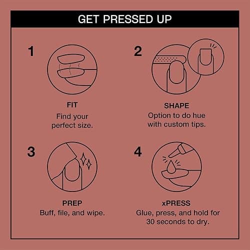 OPI xPRESS/ON Press on Nails | Long Almond Shape Nail Art | 30 Count With Glue | Instant Gel-Like Salon Manicure | Long Lasting, Reusable, Non-damaging - El Mat-Adoring You thumbnail 4