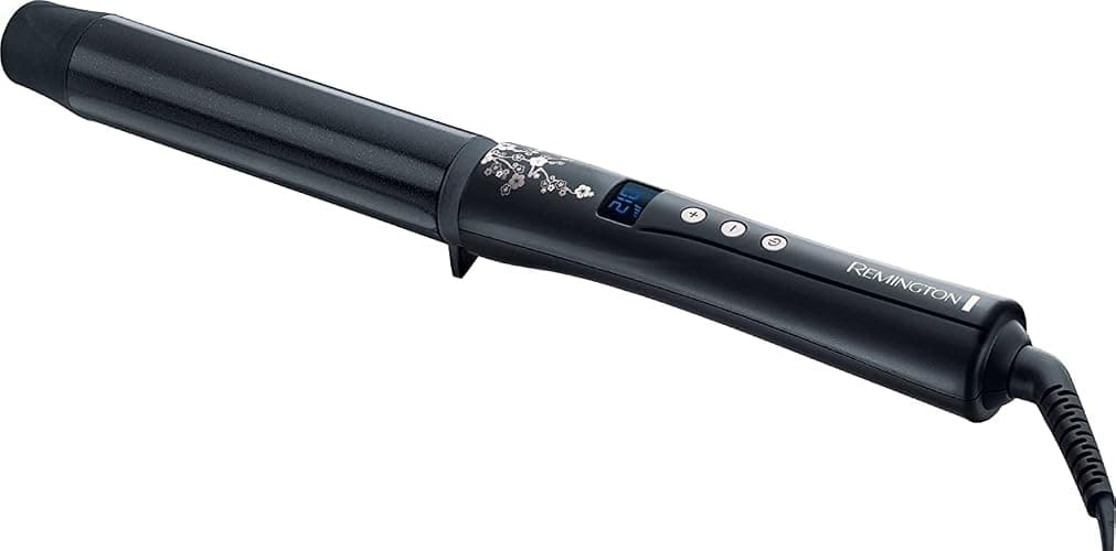 Remington Ferro Arricciacapelli - Per ricci grandi 32 mm- Pearl Digital: Rivestimento in ceramica con vere perle; Display LCD 130-210°C, Guanto termico, onde delicate per capelli forti, CI9533 thumbnail 2