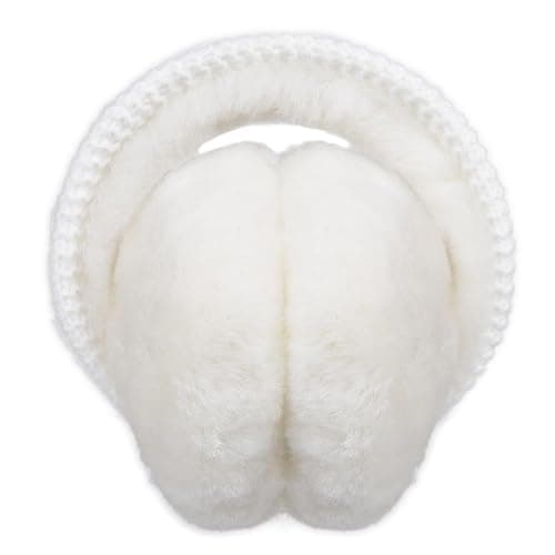 Harssidanzar Womens Winter Earmuffs, Sheepskin Earmuffs, Foldable Earmuffs, Outdoor Earwarmer HL303CA thumbnail 6