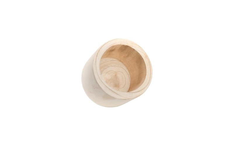 CYS EXCEL 6.25'' Natural Cylinder Planter Lightweight Natural Wood Cachepot for Indoor Plants, Succulents, Herbs, Home & Office Decor thumbnail 4