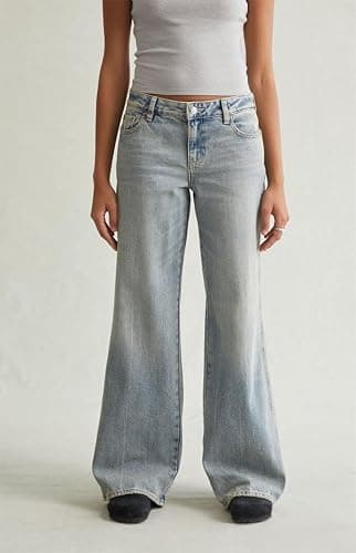 PacSun Women's Casey Low Rise Baggy Jeans Medium Indigo Tint thumbnail 3