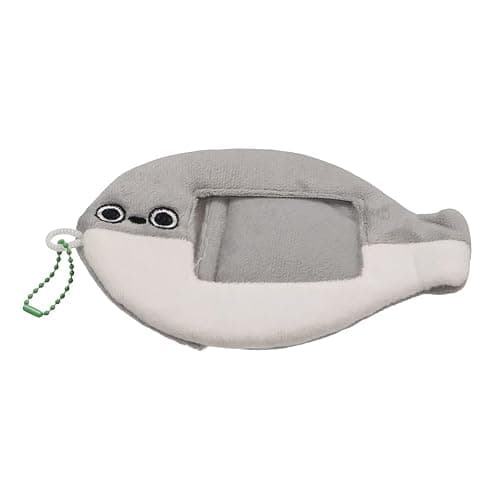 GUEDKIKL Cute Plush Kpop Photocard Holder, Cartoon Cardholder with Keychain ID Bank Credit Card Holder Protector Bus Card Pendant Keychain Photo Protective Sleeves - Image 1