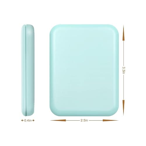 Kakuje Compact Mirror, 1X/3X Magnification LED Pocket Mirror with Nternal BIattery, Mini Mirror for Purse, Pocket,Travel and Present (Mint Green) - Mint Green thumbnail 2