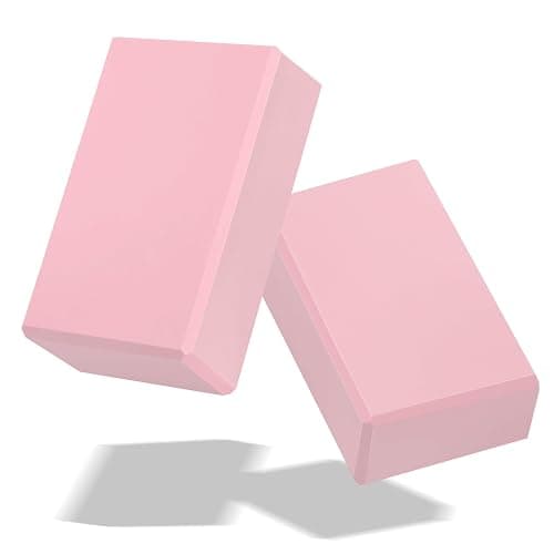 Yoga Blocks 2 Pack 3x6x9IN Foam Block Supportive Latex-Free with Stretch Band, Non-Slip Exercise Blocks for Pilates, Meditation, Balance, Stretching and Deep Poses - Image 1