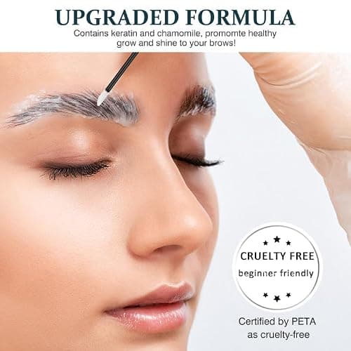 Brow Lamination Kit, KERATIN Eyebrow Lamination Kit Professional DIY Brow Lift Styling Kit For Fluffy Thicker Eyebrows, Instant Quick Perm For Brows Growth 8-weeks for Salon,Home Use thumbnail 4
