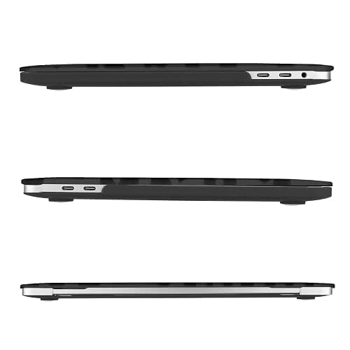 MOSISO Compatible with MacBook Pro 15 inch Case 2019-2016 Release A1990 A1707 with Touch Bar, Plastic Leopard Grain Hard Shell Case & Keyboard Cover Skin & Screen Protector, Black thumbnail 5