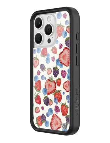 Wildflower Cases - Fruit Tart, Compatible with Apple iPhone 16 Pro | Berry Blue Red Pink Popular Aesthetic Cute Trendy - Protective Black Bumper, 4ft Drop Test Certified, Women Owned Small Business - Fruit Tart thumbnail 2