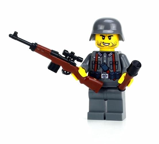 Battle Brick 1.6 Inches Tall G43 WW2 German Soldier Custom Minifigure | Genuine Military Minifig | Printed in USA | Great Gift for Teen to Adult AFOL thumbnail 4