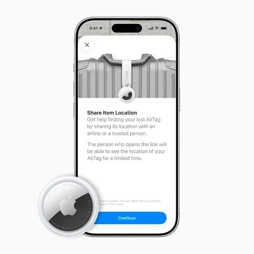Apple AirTag (2nd Generation): Tracker for Keychain, Wallet, and More; Locator with Sound; Simple One-Tap Setup with iPhone or iPad; Key Finder with up to 1.5X Precision Finding Range thumbnail 6