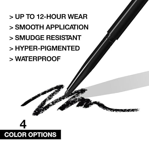 evpct Black Eyeliner Pencils for Eyes, Black Colored Eye Liner Pencil Makeup Waterproof Smudge Proof, Colored Gel Waterline Eyeliner Liquid, Face Eye Paint Stick Lipstick Pen Halloween Makeup thumbnail 4