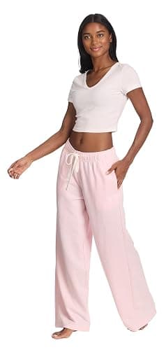 U.S. Polo Assn. Womens Sweatpants with Pockets, French Terry Womens Joggers Wide-Leg Sweats thumbnail 4