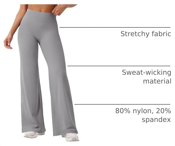 YEOREO Ease Workout Leggings Womens Straight Leggings Eddiy Gym Yoga Pants | 29"/31.5"/33"/35",No Front Seam,High Waist,Buttery,Booty Lifting,Wide Leg thumbnail 4