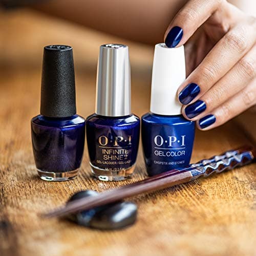 OPI Nail Lacquer Nail Polish | Opaque Dark Blue Purple Shimmer Chip Resistant Nail Polish | Fast Drying, Streak Free thumbnail 12