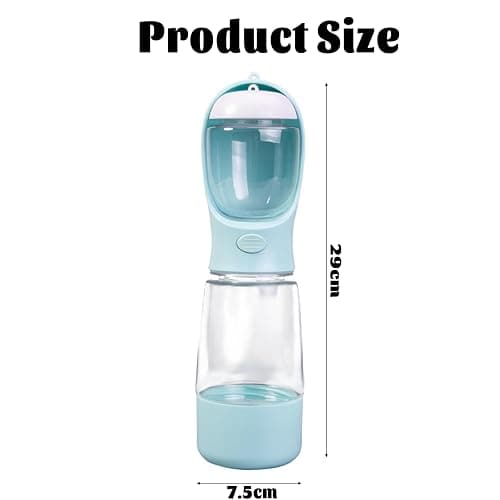 Dog Water Bottle Portable Bowl for Dog,Portable Dog Water Bottle Travel | 3-in-1 Dog Water Bottle,Stores Food and Holds Bags,Perfect for Outdoor Walks and Travel (Blue) thumbnail 7