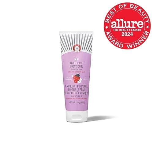 First Aid Beauty - KP Bump Eraser Body Scrub with 10% AHA, Keratosis Pilaris Exfoliator with Glycolic and Lactic acids, Helps Reduce Chicken Skin Bumps, Safe for Sensitive Skin, Strawberry Scent, 8 oz - Fresh Strawberry - 8 Ounce thumbnail 2
