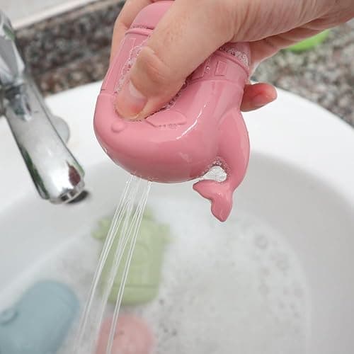 PandaEar 4 Pack Silicone Bath Toys for Babies 0-6 6-12 Months, Mold Free Bathtub Toys for Toddlers Kids Infant, Non Toxic Swimming Shower Toys for Toddlers 1-3 thumbnail 2