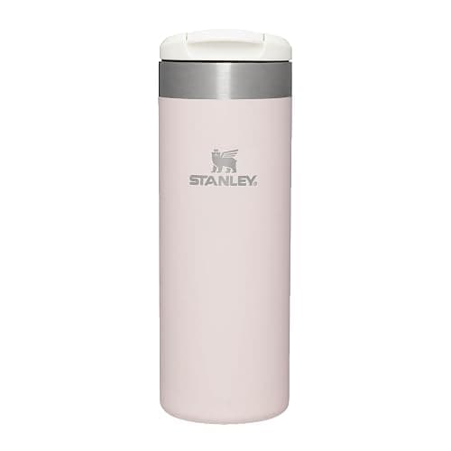Stanley Aerolight Transit Thermobecher 0.47L - Hält 6 Stunden Heiß - Spülmaschinenfest - Kaffeebecher To Go Auslaufsicher - Kompatibel Mit Gängigen Pkw-Getränkehalterungen - Thermosflasche - Rose - 0.47L - Rose Quartz - Image 1