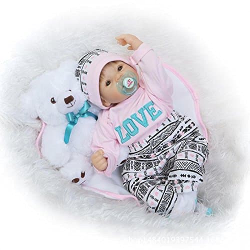 Reborn Dolls Baby Clothes Pink Outfits for 20"- 22" Reborn Doll Girl Baby Clothing Sets thumbnail 4