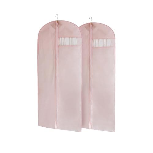 Suit Bag for Storage and Travel, (Set of 2 (23.3" x 50") Pink) - Image 1
