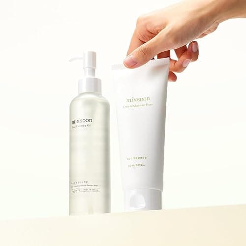 mixsoon Double Cleansing Set 2-Step Routine, Centella Foam & Bean Cleansing Oil Face Wash Set Gentle Deep Clean and Hydrating Care 150ml / 5.07 fl.oz., 195ml / 6.59 fl.oz. Korean Glass Skin Care thumbnail 3