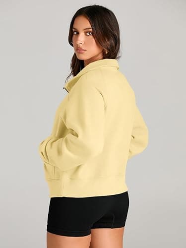 AUTOMET Womens Sweatshirts Half Zip Cropped Pullover Fleece Quarter Zipper Hoodies 2026 Fall Fashion Outfits Clothes thumbnail 5