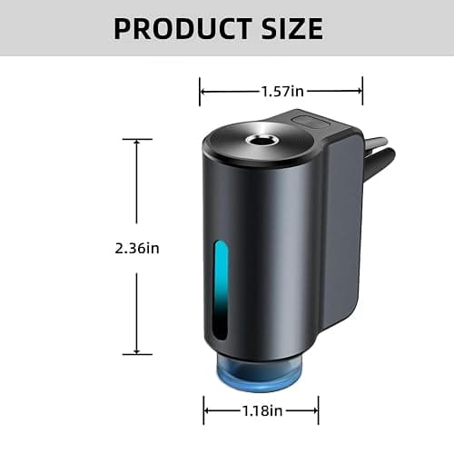 Car Air Freshener Diffuser, Smart Car Air Freshener, Car Diffuser Air Freshener with Three Adjustable Modes, Aromatizante Para Carro with 3pcs Essential Oil, Car Fresheners Long Lasting thumbnail 8