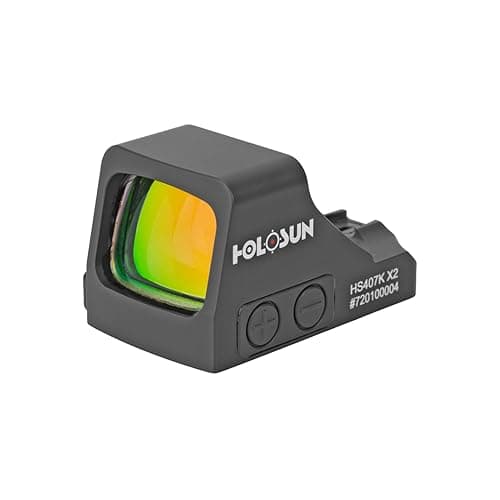 HOLOSUN HS407K X2 Red 6 MOA Dot Open Reflex Optical Sight for Subcompact Pistols - Durable Parallax Free Unlimited Eye Relief Handgun Sight with Aluminum Housing & Shake Awake Technology - Black - Image 1