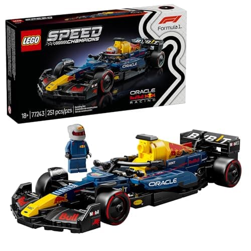 LEGO Speed Champions Oracle Red Bull Racing RB20 F1 Race Car Model Kits - Building Set for Adults, Ages 18+ with Realistic Features - Red Bull F1 DIY Crafts for Display - Gift Idea for F1 Fans - 77243 - Image 1