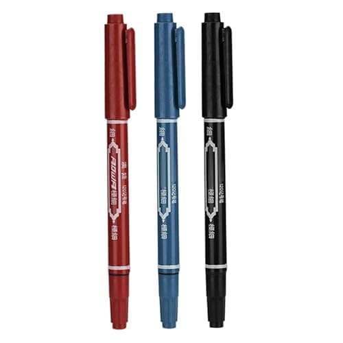 XJKLBYQ 3pcs Tattoo Skin Scribe Pen Dual-Tip Marker Piercing Marking Surgical Tattooing,Tattoo Marker - Image 1