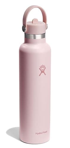 Hydro Flask Water Bottle - Insulated Stainless Steel - Straw Lid, Non Spill, Leakproof 24 Oz Trillium Pink thumbnail 4