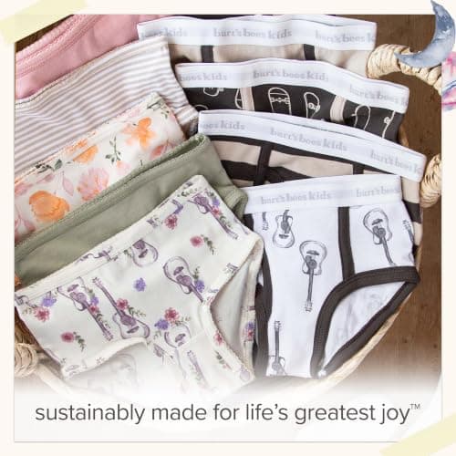 Burt's Bees Baby Boys' Organic Cotton Brief Underwear, 5-Pack | Easy, breathable toddler undies provide maximum coverage for kids on the move thumbnail 10