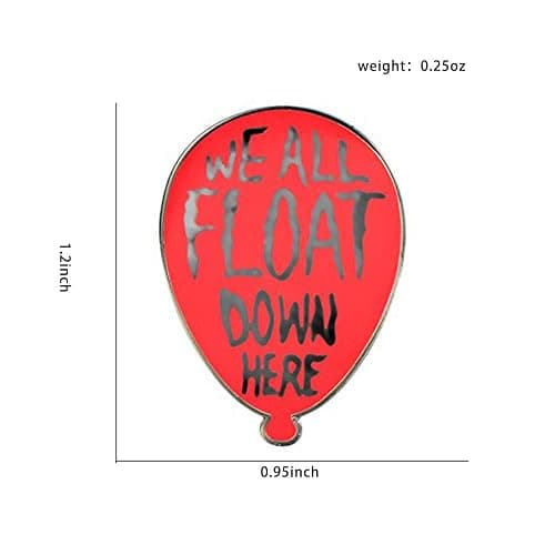 GuDeKe We All Float Down Here Hard Enamel Lapel Pins Badge Horror Movie Pin thumbnail 5