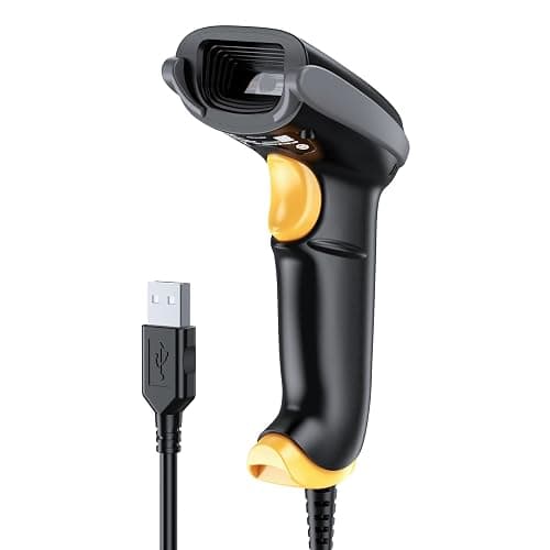 TEEMI 2D Barcode Scanner USB Wired Virtual COM Handheld Automatic QR Data Matrix PDF417 Maxi IMB bar Codes Imager Global Shutter Computer Screen Scan for Windows Mac and Linux PC POS, No Stand - Image 1