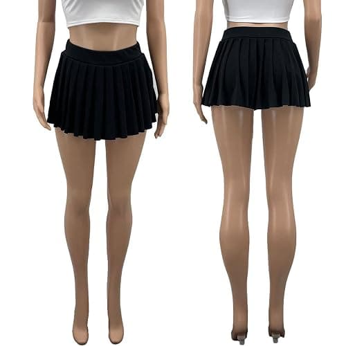 Women's Mini Pleated Skirts Sexy Club Y2k High Wiast Stretchy Tennis Skater A-line Skirt thumbnail 5