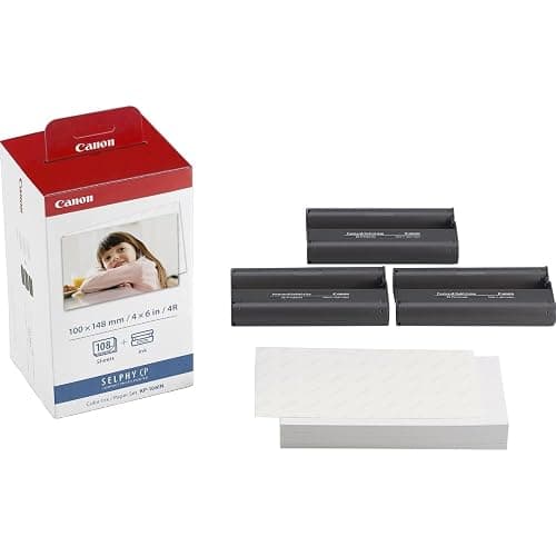 Canon SELPHY CP1500 Compact Photo Printer | Black with 2 x KP-108IN Color Ink and Paper Set (3 Items) thumbnail 7