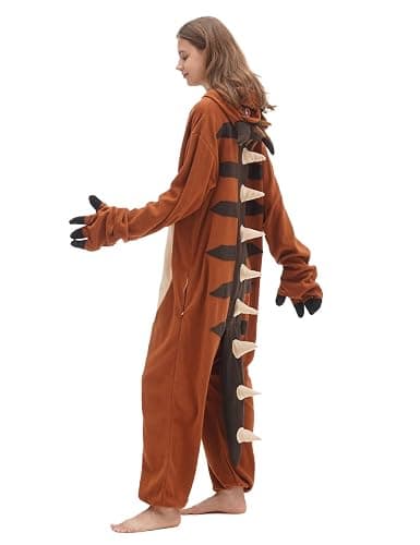 Adult Carnotaurus Onesie Pajamas Halloween Christmas Costume Cosplay Costume Women Men thumbnail 6