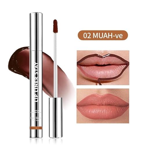 HYDRÈNE Lip Stain Peel Off & Lip Liner – Mauve Nude Long Lasting Waterproof Velvet Matte Lip Stain, Smudge-Proof Transfer-Resistant Lip Glaze, 02 MUAH-ve 3.5ml (Mauve Nude) thumbnail 2