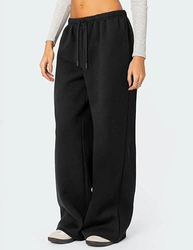 HeSaYep Women's Fleece Lined Sweatpants Winter Warm Wide Leg Sweat Pants Baggy Casual Pants with Pockets thumbnail 6